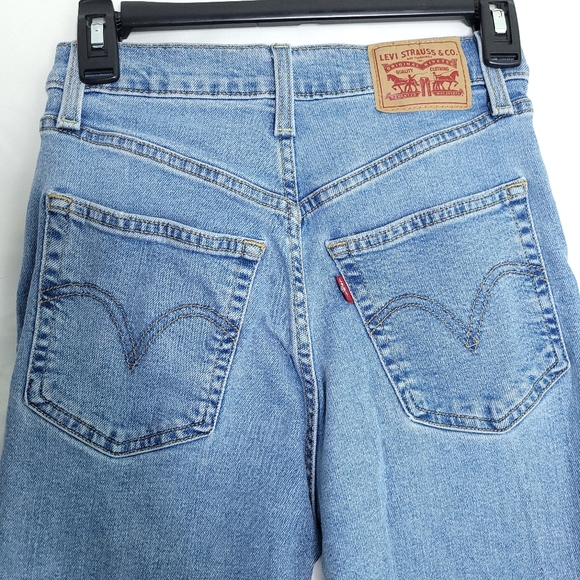 LEVI'S Women's Ribcage Straight Ankle Lightwash Button Fly Jeans Size 25 - Picture 11 of 13